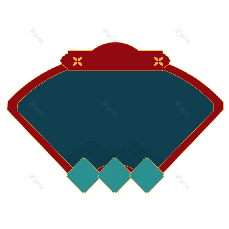 边框图片,复古元素,中国风PNG,促销免抠素材